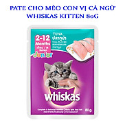 Pate Cho Mèo Con Vị Cá Ngừ Whiskas Kitten Hộp 12 Gói 80g