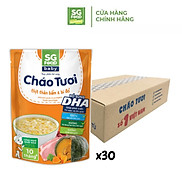 Thùng 30 Gói Cháo Tươi Baby Sài Gòn Food Thịt Thăn Bằm Bí Đỏ 240g