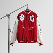 Áo Khóac Form Rộng Nhung Tâm Jacket Varsity Graffiti V4