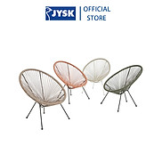 Ghế ngoài trời JYSK Ubberup thép polyethylene nhiều màu R72xS80xC83cm