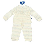 Bộ quần áo Dài bé trai họa tiết Nhí Trắng thun cotton - AICDBT0RRIV2