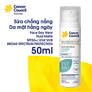 Sữa chống nắng cho da mặt mỏng nhẹ Cancer Council Fluid Matte SPF50+