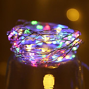 Dây đèn led nhiều màu, dây đèn đom đóm chạy pin 3m trang trí tiệc