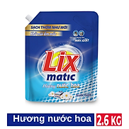 Nước giặt Lix Matic mới hương nước hoa túi 2.6kg NGM27 giặt tẩy đánh bay