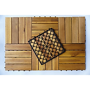 Sàn gỗ vỉ nhựa loại 4 nan 300 x 300 x 24mm gỗ tràm sử dụng lót ban công