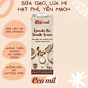 Sữa Hạt Từ Gạo Lúa Mì Yến Mạch Và Hạt Phỉ Ecomil- Organic Spelt, Rice