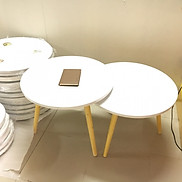Pk - Cặp bàn tròn gỗ sofa phòng khách 60-60, bàn trà, bàn cafe, coffee