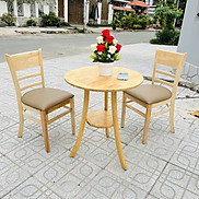 Bộ bàn mặt tròn 2 ghế ban công, sân vườn BAMSF03 Tundo tiện lợi, giá rẻ