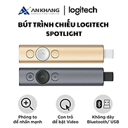 Bút trình chiếu Logitech Spotlight - Không dây 30m, Bluetooth, USB