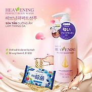Sữa tắm dưỡng ẩm, làm trắng da Heavening Perfect  Hàn Quốc  tặng kèm khăn