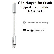 Type-C to 3.5  Cáp chuyển âm thanh C ra 3.5mm chip DAC AMP FAAEAL KT4099