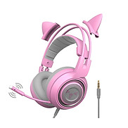 Tai nghe chơi game Somic G951S Pink với tai mèo và jack cắm 3.5