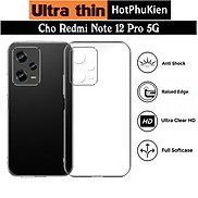 Ốp lưng silicon dẻo cho Redmi Note 12 Pro 5G hiệu Ultra Thin trong suốt