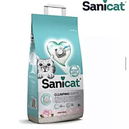 Cát vệ sinh cho mèo Sanicat Bentonite khử mùi siêu vón 8L 10L