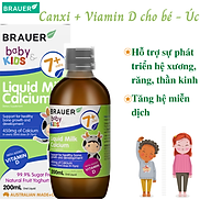 Canxi sữa và Vitamin D Brauer Baby & Kids Liquid Milk Calcium cho bé từ 7