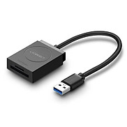 Ugreen UG20250CR127TK 15CM màu Đen Bộ chuyển USB 3.0 sang đọc thẻ TF + SD