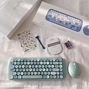 Bộ bàn phím cute không dây giả cơ & chuột MOFII Candy Colorful