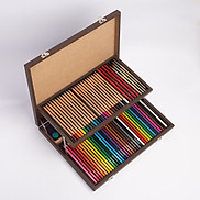Bộ màu vẽ Colormate hộp gỗ cao cấp 92 Chi tiết, Màu vẽ cho bé