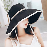 Nón Mũ nữ rộng vành gấp gọn chất cotton thoáng mát thời trang Hàn Quốc