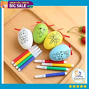 Bộ đồ chơi trứng tô màu kèm 4 bút lông