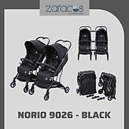 Xe đẩy đôi lắp ghép cho bé Zaracos Norio 9026 Black + Black Zaracos Việt