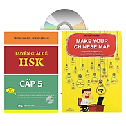 Combo 2 sách Luyện giải đề thi HSK cấp 5 có mp3 nghe +Make your Chinese