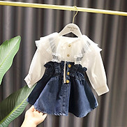 Combo áo Denim kèm chân váy cho bé 24_36 tháng_ Thời trang Hàn Quốc 2023