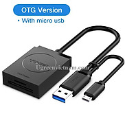 Đầu đọc thẻ nhớ Micro SD SD chuẩn USB 3.0 + OTG Ugreen 20203