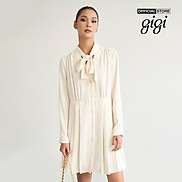 GIGI - Đầm mini tay dài cổ V phối thắt nơ to thời trang G2102D222151-01