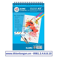 Sổ vẽ lò xo đa năng Creative Art A5 - 150 GSM - 40 tờ Klong 770 xanh dương