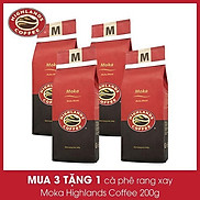 Combo 4 gói Cà phê Rang xay Moka Highland Coffee 200g