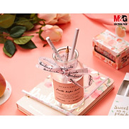 Hộp chì chuốt M&G màu hồng trắng có trái đào-2B-AWP30707