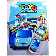 Bộ chăn gối xe Bus Tayo cho bé 3-5 tuổi