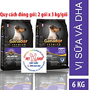 Combo 2 gói thức ăn cho chó con vị sữa & DHA Ganador Puppy Milk with DHA