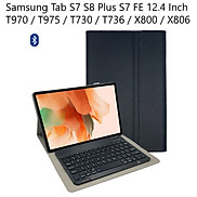 Bao Da Kèm Bàn Phím Dành Cho Samsung Galaxy Tab S7 S8 Plus S7 FE 12.4 Inch