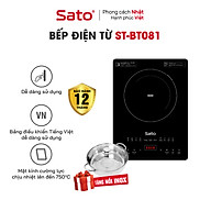 Bếp từ đơn Sato BT081 - Mặt kính cường lực cao cấp chống xước