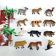 Bộ sưu tập 12 đồ chơi mô hình động vật nuôi trong trang trại kèm cây trang