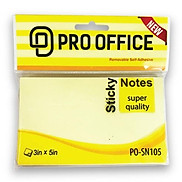 Giấy Note Pro Office - 5x3in PO-SN105-3SN0004 - Màu Vàng