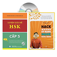 Combo 2 sách Luyện giải đề thi HSK cấp 5 có mp3 nghe + Hack nhanh kỹ năng