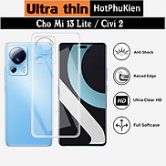 Ốp lưng silicon dẻo cho Xiaomi Mi 13 Lite Civi 2 hiệu Ultra Thin trong