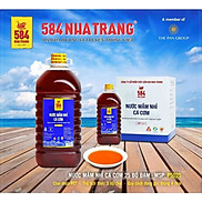 Thùng 4 chai 5 Lít Nước mắm Nhỉ Cá cơm 584 Nha Trang - Loại 25 độ Đạm