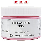Tuýp Màu Vẽ Acrylic 100 ml - Sunway No.306 - Brilliant Pink