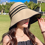 Mũ nón nữ rộng vành chống nắng UV đi biển gấp gọn thời trang Hàn Quốc Chất