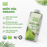Hộp Nước Dừa Cocoxim Organic 330ml Hộp
