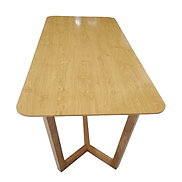 Bộ bàn ăn mặt gỗ IBIE Concord 4-6-8 ghế Praha gỗ cao su, tùy chọn màu sắc