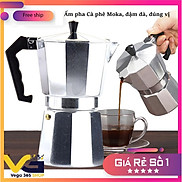 Ấm pha Cà phê Moka , chất liệu inox an toàn, dung tích 300ml