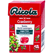 Kẹo thảo mộc trái cây Cranberry không đường Ricola 40g