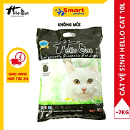 Cát Vệ Sinh Mèo - Hello Cat Charcoal 10L Không Mùi, Than Hoạt Tính