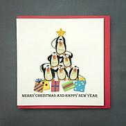 Thiệp Giấy Xoắn Giáng Sinh 15x15 cm - NOEL08GIAAN