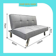Ghế Sofa Bed mini 1m2 thông minh chất vải mịn màu xám